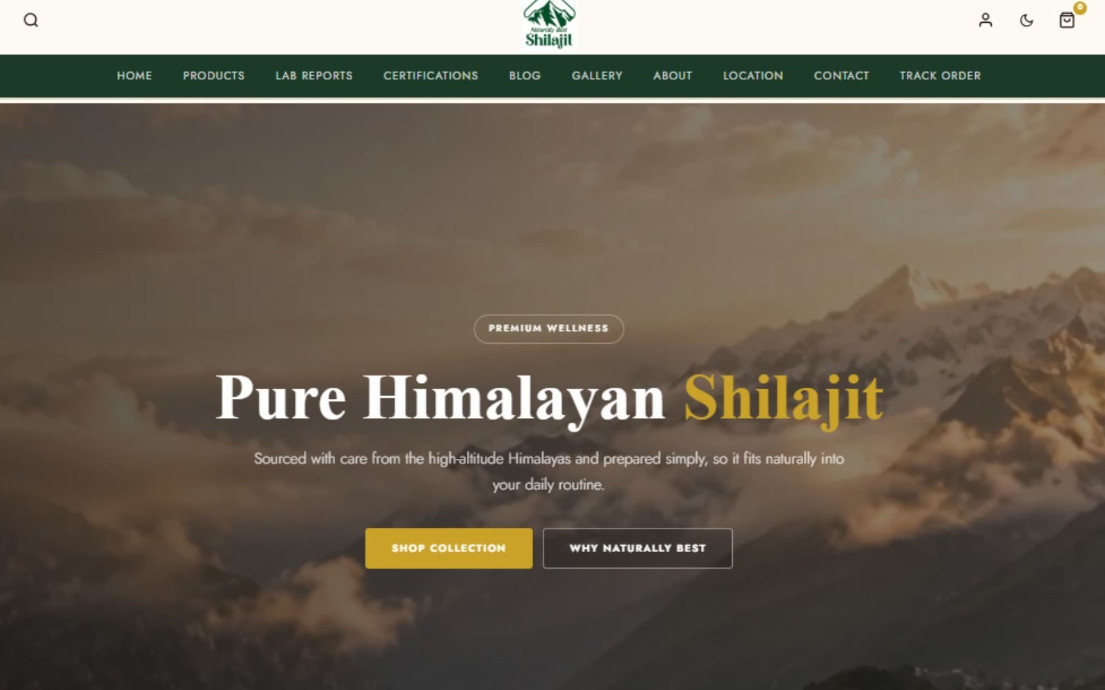 Naturally Shilajit project screenshot